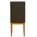 Ver imagem 5 de Kit 8 Cadeiras de Jantar Brisa Suede Base de Madeira - Pallazio Cor:Marrom