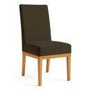 Ver imagem 4 de Kit 8 Cadeiras de Jantar Brisa Suede Base de Madeira - Pallazio Cor:Marrom