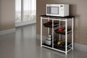 Ver imagem 2 de Fruteira Tubular 3 Cestos 2 Tampos Gol ? Gol Decor Tampo Preto/Base Branca/Cesto Preto