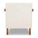 Ver imagem 3 de Kit 02 Poltronas Decorativa Natália Linho Natural Base em Madeira Castanho - Pallazio
