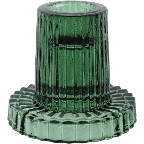 Castiçal Porta Vela Decorativo Home&co Vidro 6x6x6cm Verde