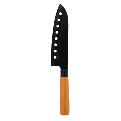 Faca Japonesa 7 Polegadas Inox Premium Wood Black - Tuut