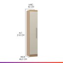 Ver imagem 2 de Armário Guarda Roupa Modulado Vertical 1 Porta 218cm Carvalho