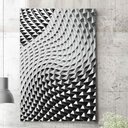 Ver imagem 1 de Placa Decorativa Abstrato Triângulos Preto e Branco 3D-30X45Cm