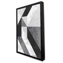 Ver imagem 2 de Quadro Decorativo Caixa Geométrico Mosaico Moderno Tacolado Moldura Caixa 3cm Madeira com Vidro 40 X