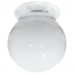 Plafon Colonial Chapa Branco Globo Leitoso 10x20 Retrô - 1