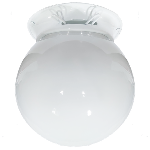 Plafon Colonial Chapa Branco Globo Leitoso 10x20 Retrô