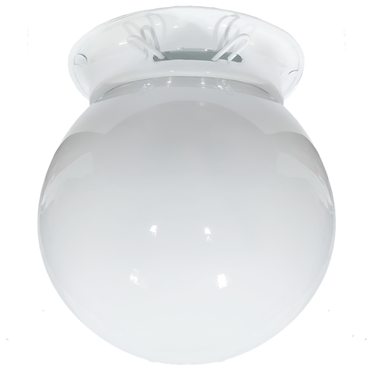 Plafon Colonial Chapa Branco Globo Leitoso 10x20 Retrô