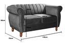 Ver imagem 5 de Conjunto Realeza Sofá com Poltronas Chesterfield Decoração Sala Recepção - Suede Cinza