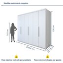 Ver imagem 4 de Guarda-roupa 6 Portas 5 Gavetas Áries