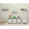 Mesa Organizadora de Brinquedos com 3 Baús 100% Mdf Plancasa Off White - 2