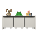 Ver imagem 1 de Mesa Organizadora de Brinquedos com 3 Baús 100% Mdf Plancasa Off White