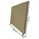 Ver imagem 2 de Cabeceira Estofada Pérola 140 cm Para Cama Box Quarto Casal MV Estofados Suede Bege