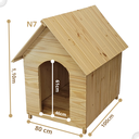 Ver imagem 3 de Casinha de Cachorro De Madeira Sem Pintura Simples Extra Gigante n7