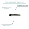Tubo 1.1/4 polegada inox 304 polido (tam: 1,5m) não enferruja CANO INOX POLIDO 304 TUBO INOX 304 (CA - 2