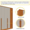 Guarda Roupa Casal 6 Portas 4 Gavetas Guarani Ripado Tcil Móveis - 8
