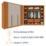 Guarda Roupa Casal 6 Portas 4 Gavetas Guarani Ripado Tcil Móveis - 15