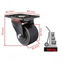 Ver imagem 4 de Rodizio Industrial 50 Mm Roda Nylon S/freio 350 Kg