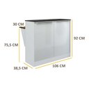 Ver imagem 6 de Bancada/Mesa de Cozinha Multimóveis Mariah 2 Portas FG5484 Branca
