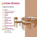 Ver imagem 6 de Sala de Jantar Mesa Star Tampo Laqueado e 6 Cadeiras Veludo Creme /laq Off/cinam. Imbuia