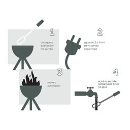 acendedor de churrasqueira elétrico - 220v - 2