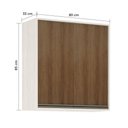 Ver imagem 4 de Armário Aéreo De Cozinha 80cm 2 Portas 2 Prateleiras Linea