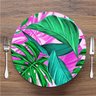 Sousplat Fundo Rosa Folhas Verde - 2