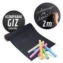 Ver imagem 5 de Lousa Adesivo Quadro Negro 2 Metros Papel Parede Contact Kit Completo com Giz 2m x 45cm Preto Lavave