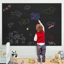 Ver imagem 1 de Lousa Adesivo Quadro Negro 2 Metros Papel Parede Contact Kit Completo com Giz 2m x 45cm Preto Lavave