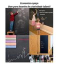 Ver imagem 3 de Lousa Adesivo Quadro Negro 2 Metros Papel Parede Contact Kit Completo com Giz 2m x 45cm Preto Lavave