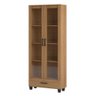 Estante Decorativa para Livros 77cm 2 Portas de Vidro e Gaveta 100% Mdf C58 Pradel Móveis-freijó - 2