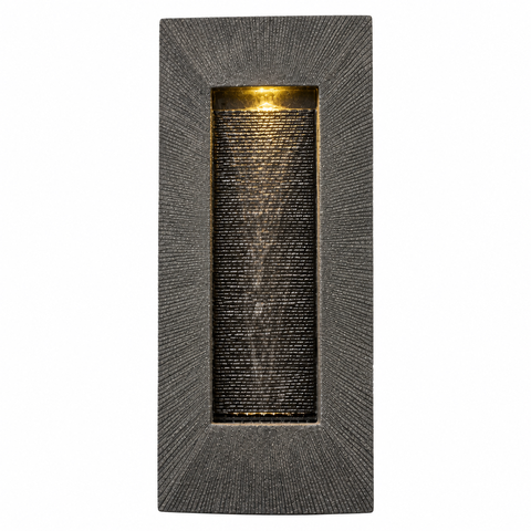 Fonte Cascata de Parede Retangular com LED Cinza-Chumbo 73 cm