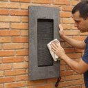 Ver imagem 2 de Fonte Cascata de Parede Retangular com LED Cinza-Chumbo 73 cm