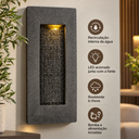 Ver imagem 4 de Fonte Cascata de Parede Retangular com LED Cinza-Chumbo 73 cm