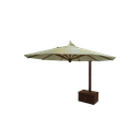 Ver imagem 1 de Ombrelone de Madeira C/ Floreira 3,0m Lateral Redondo - Creme