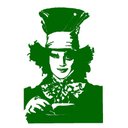 Ver imagem 1 de Adesivo Chapeleiro Louco Alice Decoração Parede Quarto Sala:Verde
