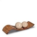 Ver imagem 1 de Centro de Mesa Safira com Esferas em Cerâmica Marrom Petra