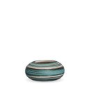 Ver imagem 1 de Vaso de Mesa Redondo Pequeno para Decoração Azul e Palha Marrakesh