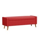 Ver imagem 3 de Recamier Bau Londres 1,20m Suede Vermelho - Clique Decor