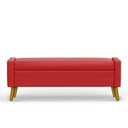 Ver imagem 1 de Recamier Bau Londres 1,20m Suede Vermelho - Clique Decor