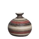 Ver imagem 1 de Vaso Decorativo De Cerâmica Pequeno Maia Vermelho E Marrom Terracota