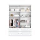 Ver imagem 3 de Guarda Roupa Infantil 04 Portas E 04 Gavetas Mississipi Henn Branco