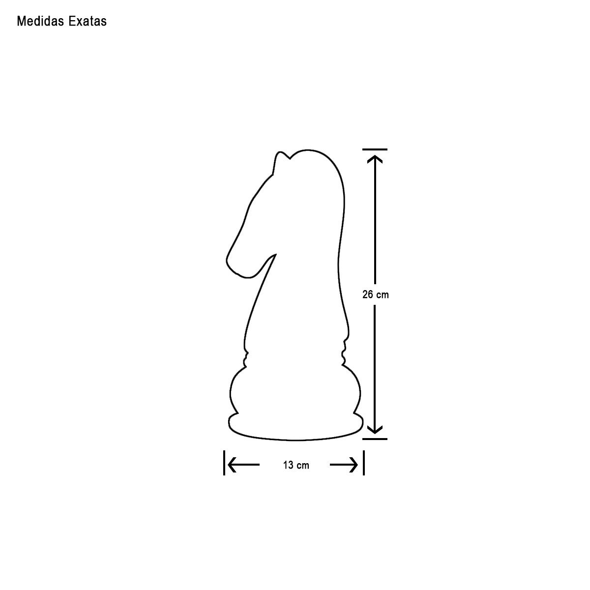 Peça De Xadrez Cavalo Para Decoração Sala Escultura 3d