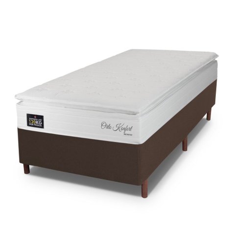 Cama Box Solteiro Hellen Konfort Espuma D33 Pillow Top 0,88x188x57cm
