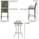 Ver imagem 2 de Mesa Bistrô e 4 Banquetas Roma Fendi Corda Estofado 5 Trama Verde