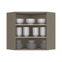 Ver imagem 3 de Módulo Cozinha Connect Canto Oblíquo com 2 Portas 80x83cm Off White2 Aéreos + 1 Balcão + 1