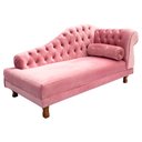 Ver imagem 2 de Sofá Chesterfield Elisabeth Divã 1,60m- Veludo Rosa / decoração, sala, consultório, psicólogo