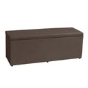 Ver imagem 1 de Calçadeira Recamier Baú King 1,95m Berlim Suede Marrom - Pallazio