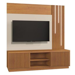 Home Logan com Led Cascata 2 Portas Mavaular Naturalle/off White - 1