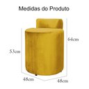 Ver imagem 4 de Puff Athenas Sapata Plástica Veludo Cores - DS Estofados - Mostarda